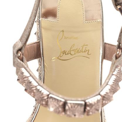 Christian Louboutin Calfskin Cubiste Pyraclou 60 Platform Sandals 39 Platine 7 of 7