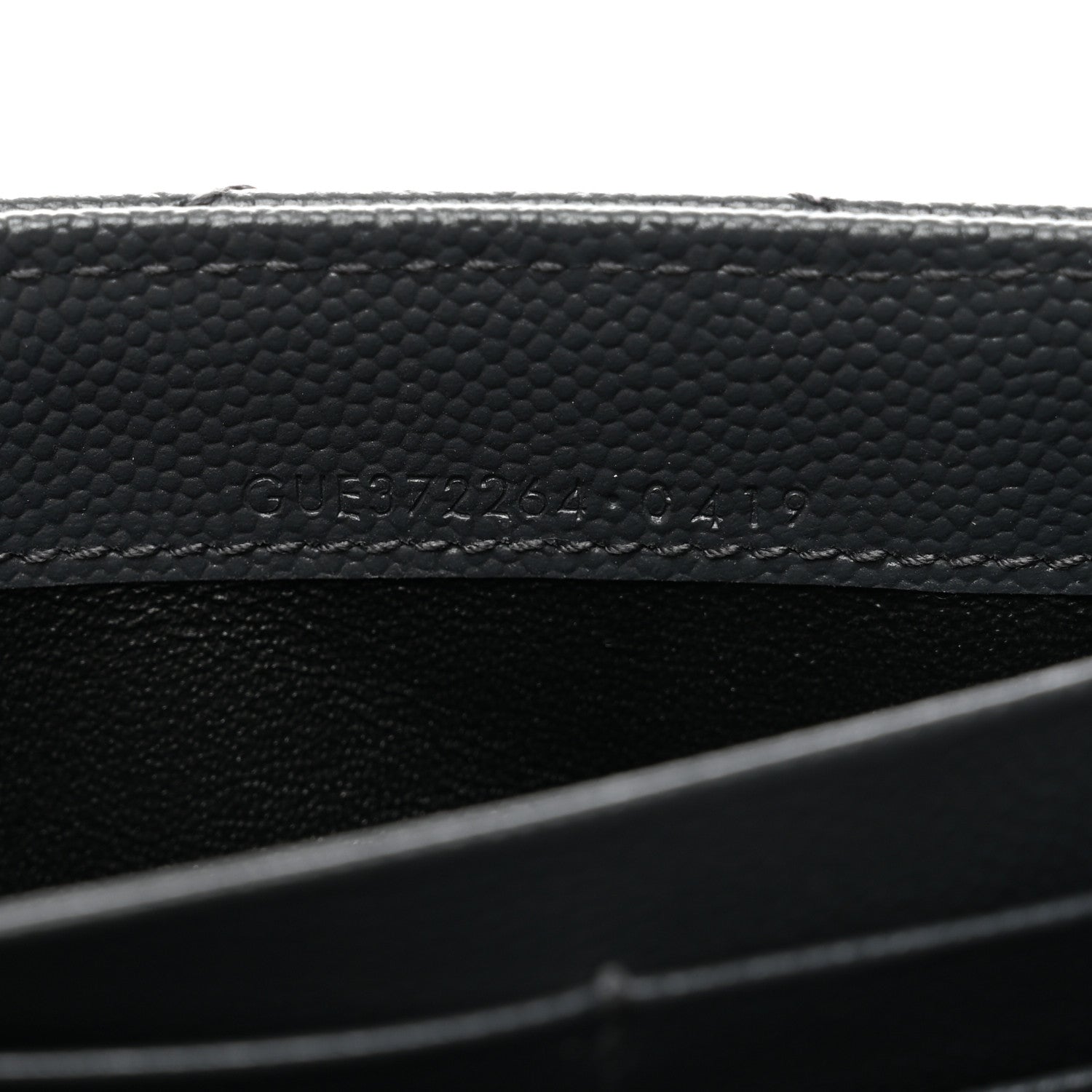 Saint Laurent Grain De Poudre Matelasse Chevron Monogram Flap Wallet Dark Smog 7 of 8