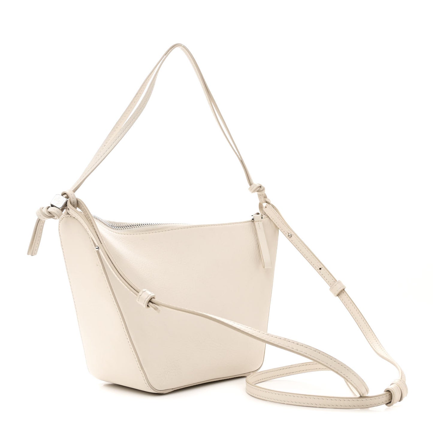 Calfskin Mini Hammock Hobo Soft White