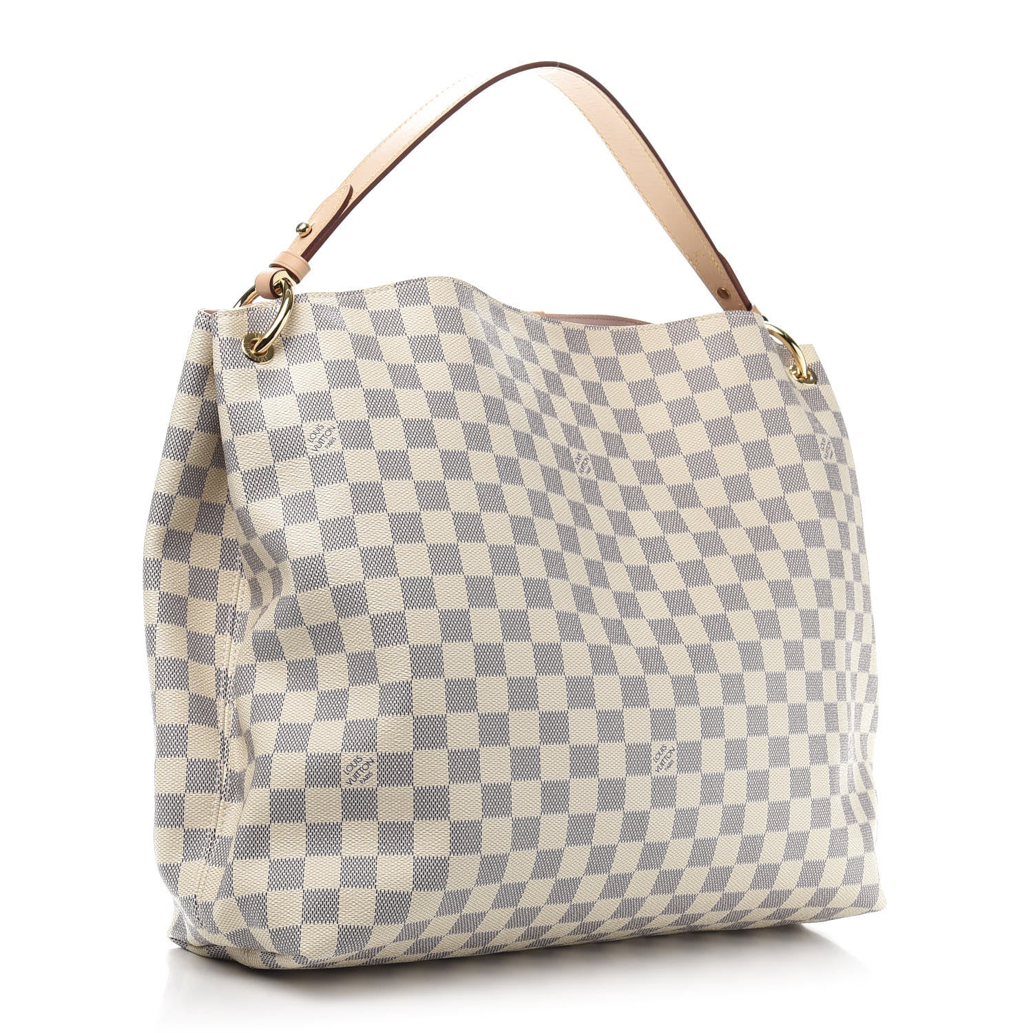Louis Vuitton Damier Azur Graceful MM Rose Ballerine 3 of 10