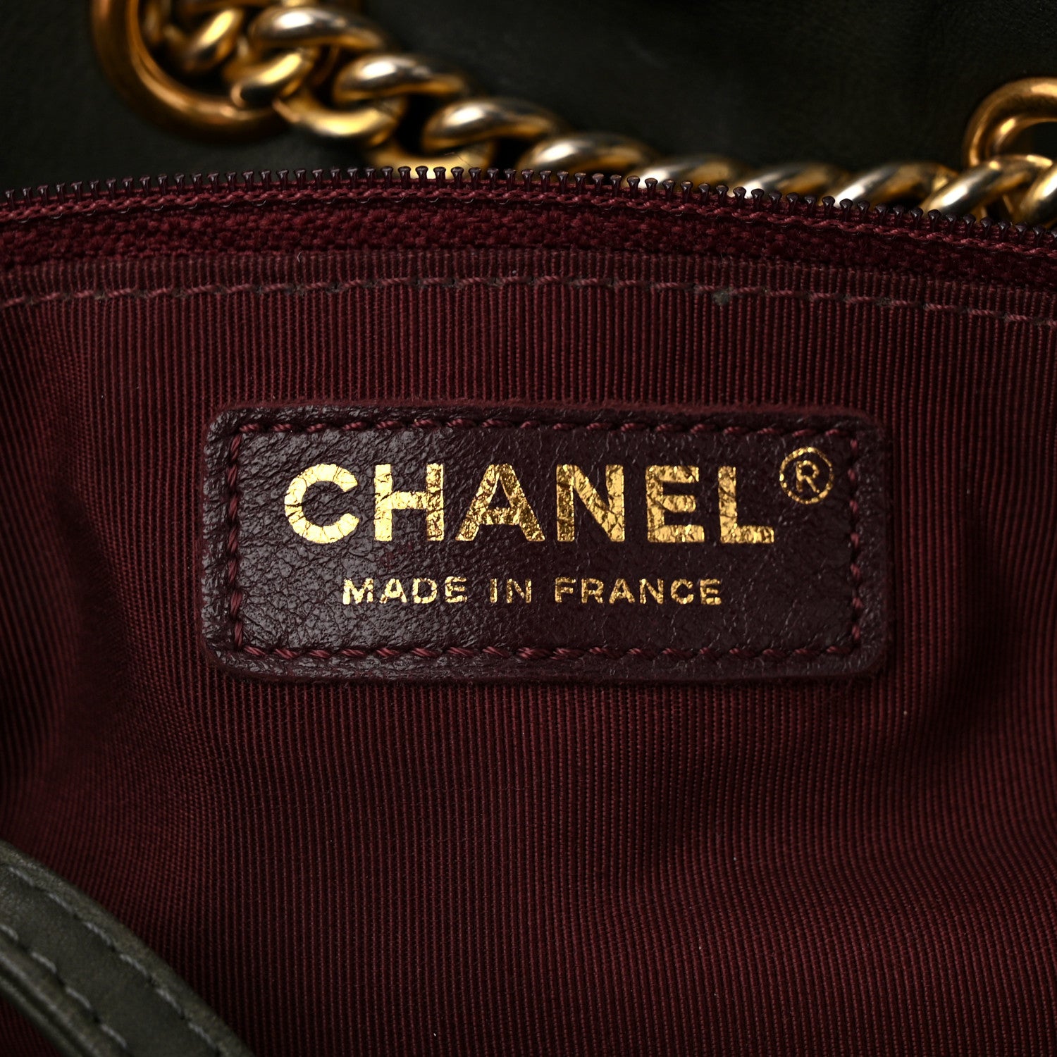 Chanel Calfskin Quilted Small On My Shoulder Drawstring Bag Dark Green 6 of 11