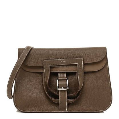 Hermes Taurillon Clemence Halzan 31 GM Etoupe 1 of 15