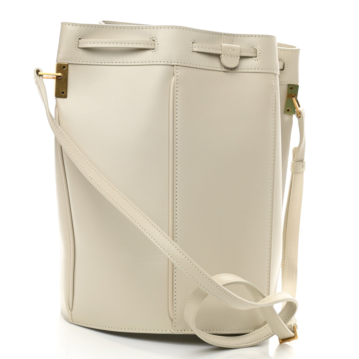 Smooth Calfskin Medium Talitha Bucket Bag Vintage White