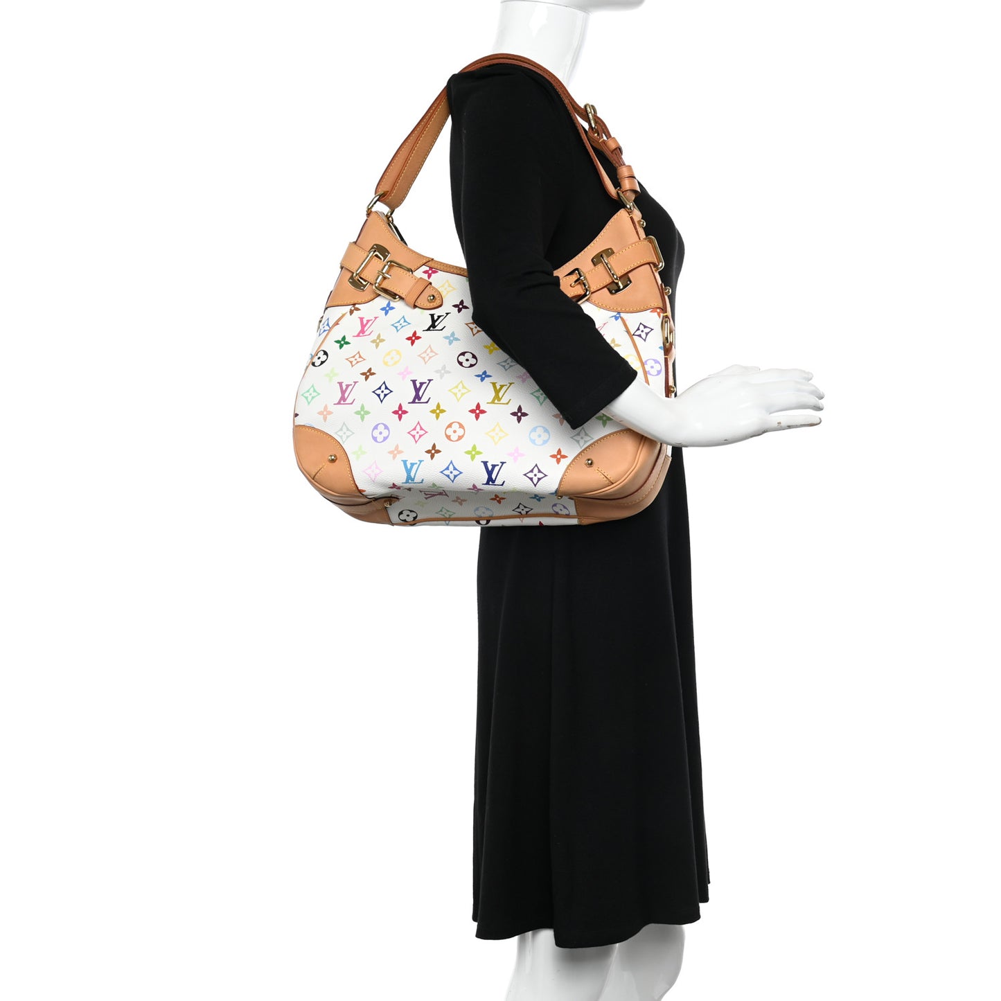 LOUIS VUITTON Monogram Multicolor Greta White