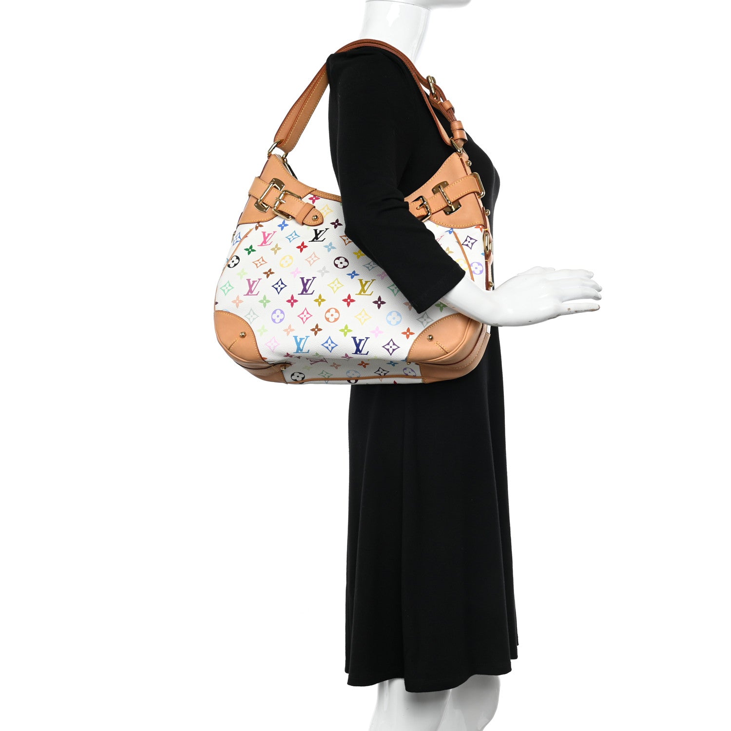 Louis Vuitton LOUIS VUITTON Monogram Multicolor Greta White 2 of 10