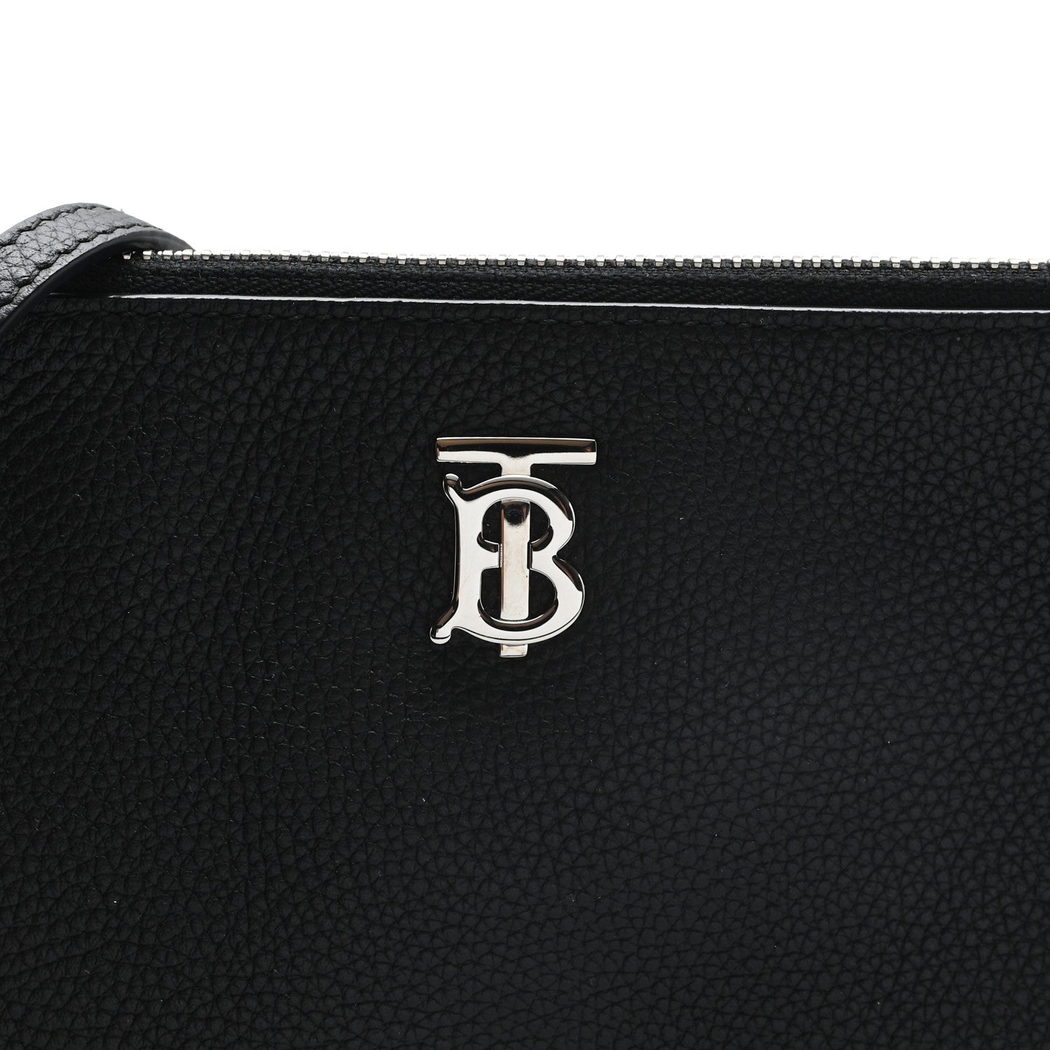 Burberry Grained Calfskin Peyton TB Crossbody Bag Black 8 of 11