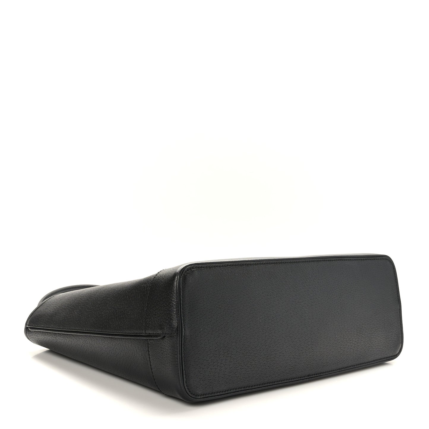 Textured Dollar Calfskin Medium Ophidia Shoulder Tote Bag Black