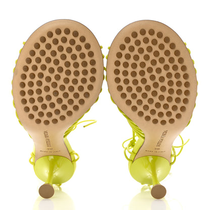 Bottega Veneta Nappa Dot Ankle Tie Sandals 36 Kiwi 5 of 8