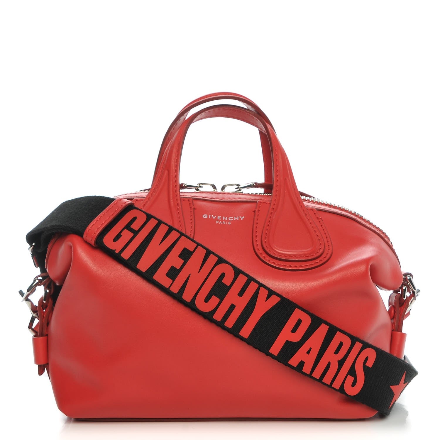 Givenchy Calfskin Micro Nightingale Logo Strap Red 1 of 7