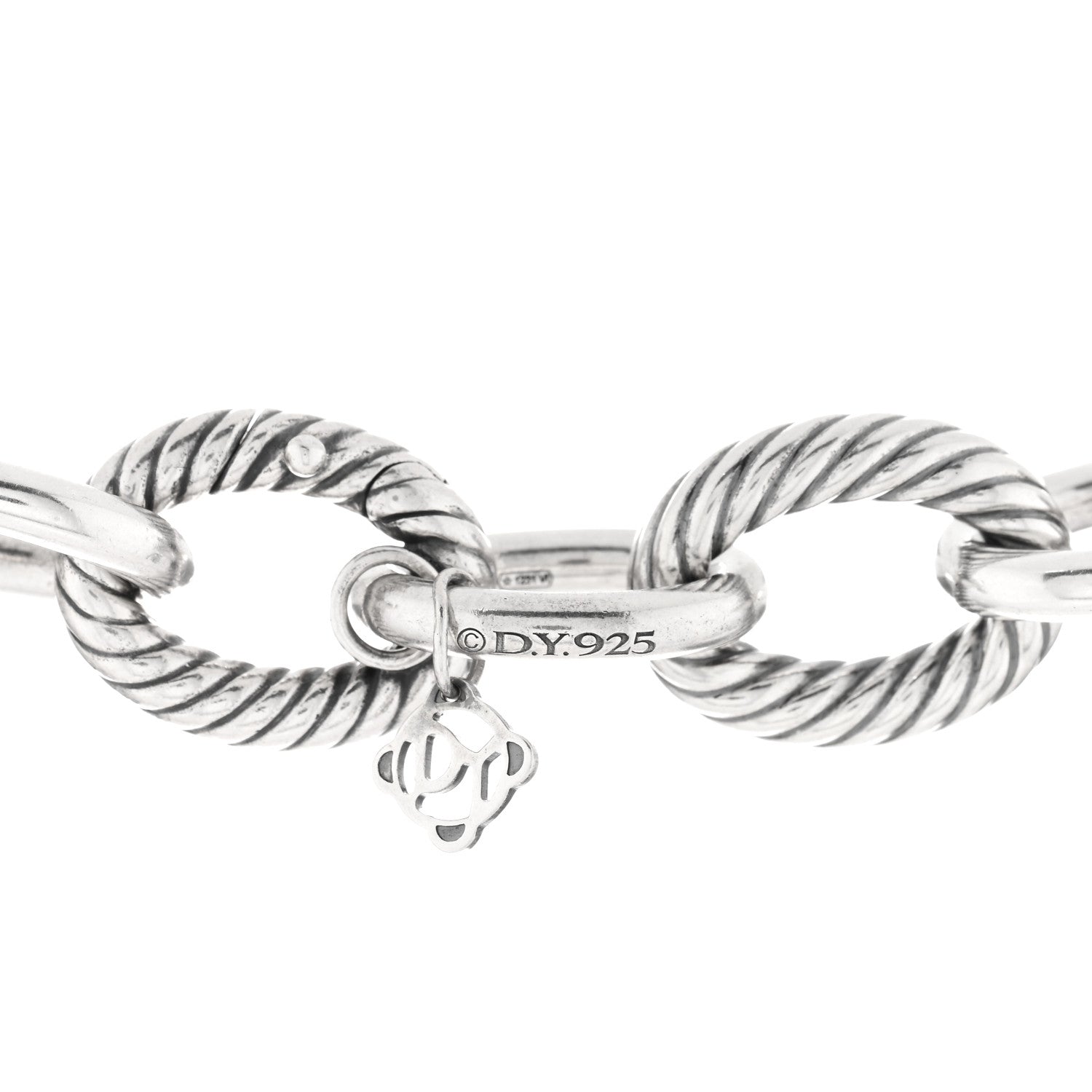 David Yurman Sterling Silver 16mm Large Oval Link Necklace 3 of 3