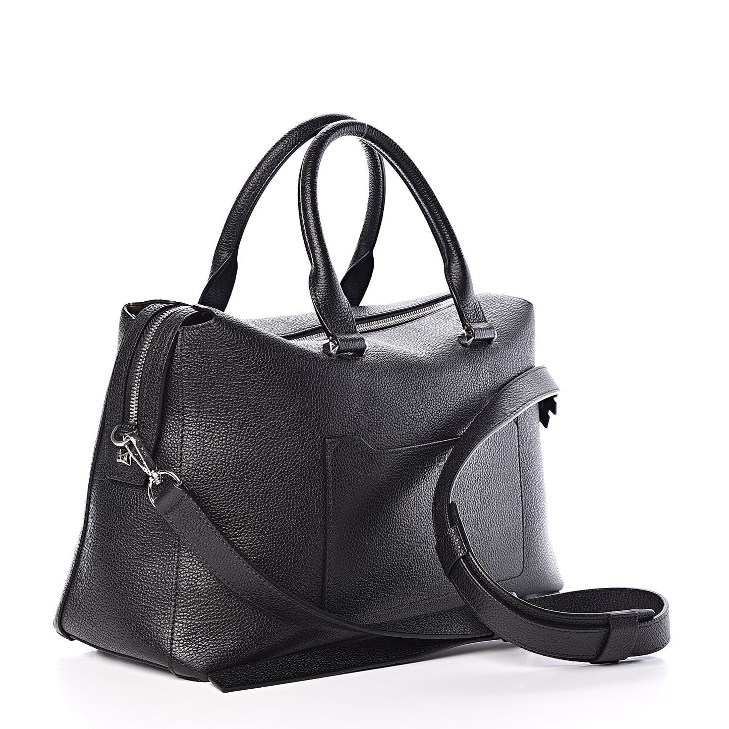 Grained Calfskin Large Ella Boston Black