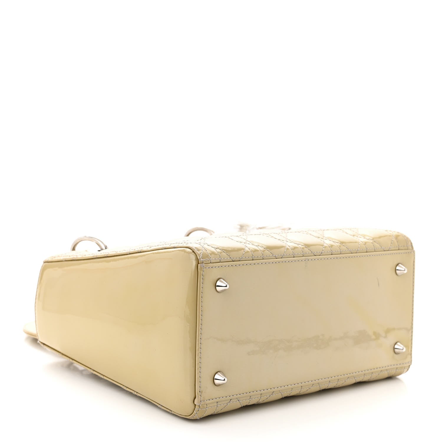 Christian Dior CHRISTIAN DIOR Patent Cannage Medium Lady Dior Grey 4 of 14