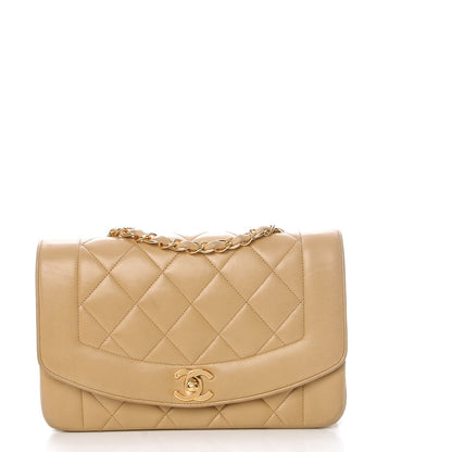 Chanel Lambskin Quilted Small Single Flap Beige 1 of 13