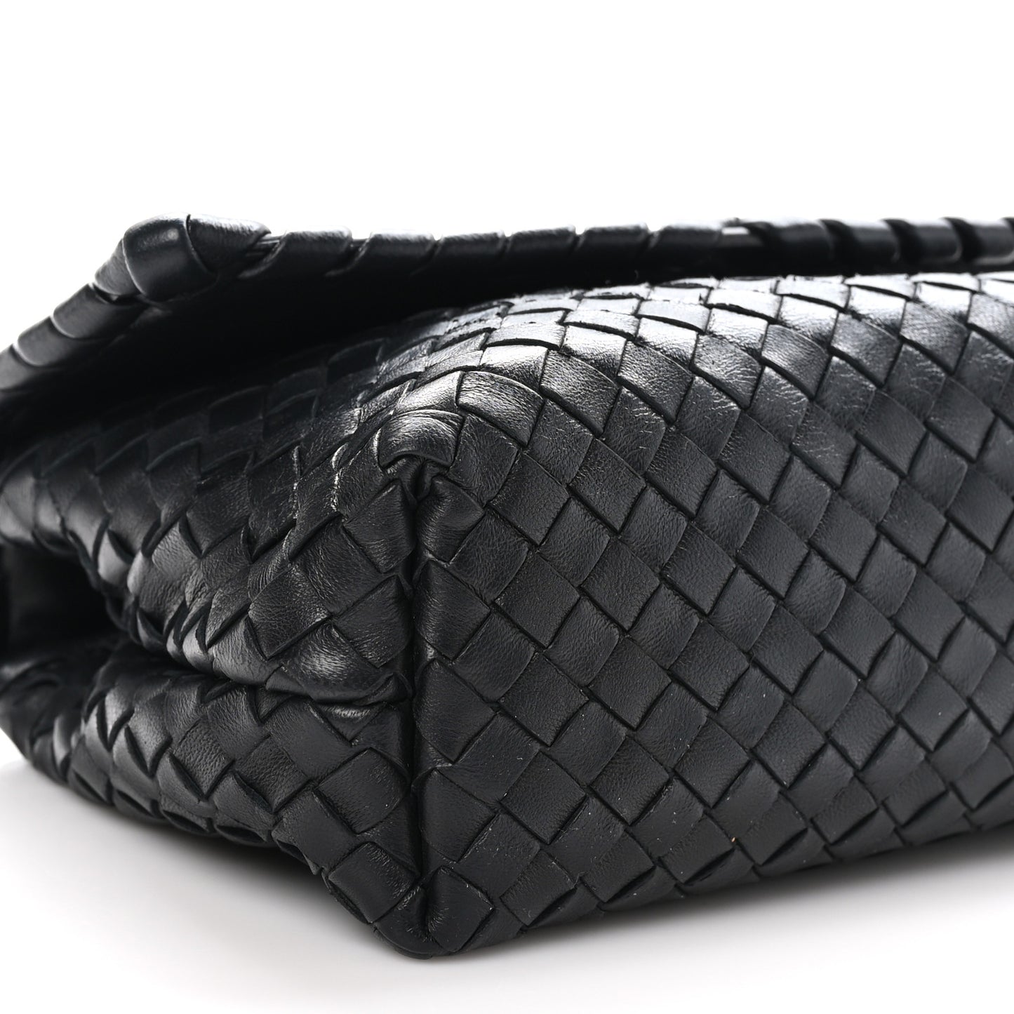 Nappa Intrecciato Baby Olimpia Shoulder Bag Black