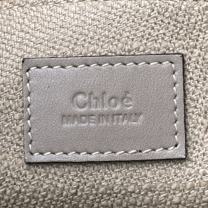 Chloe Felt Calfskin Medium Woody Ribbon Tote Navy 6 of 12