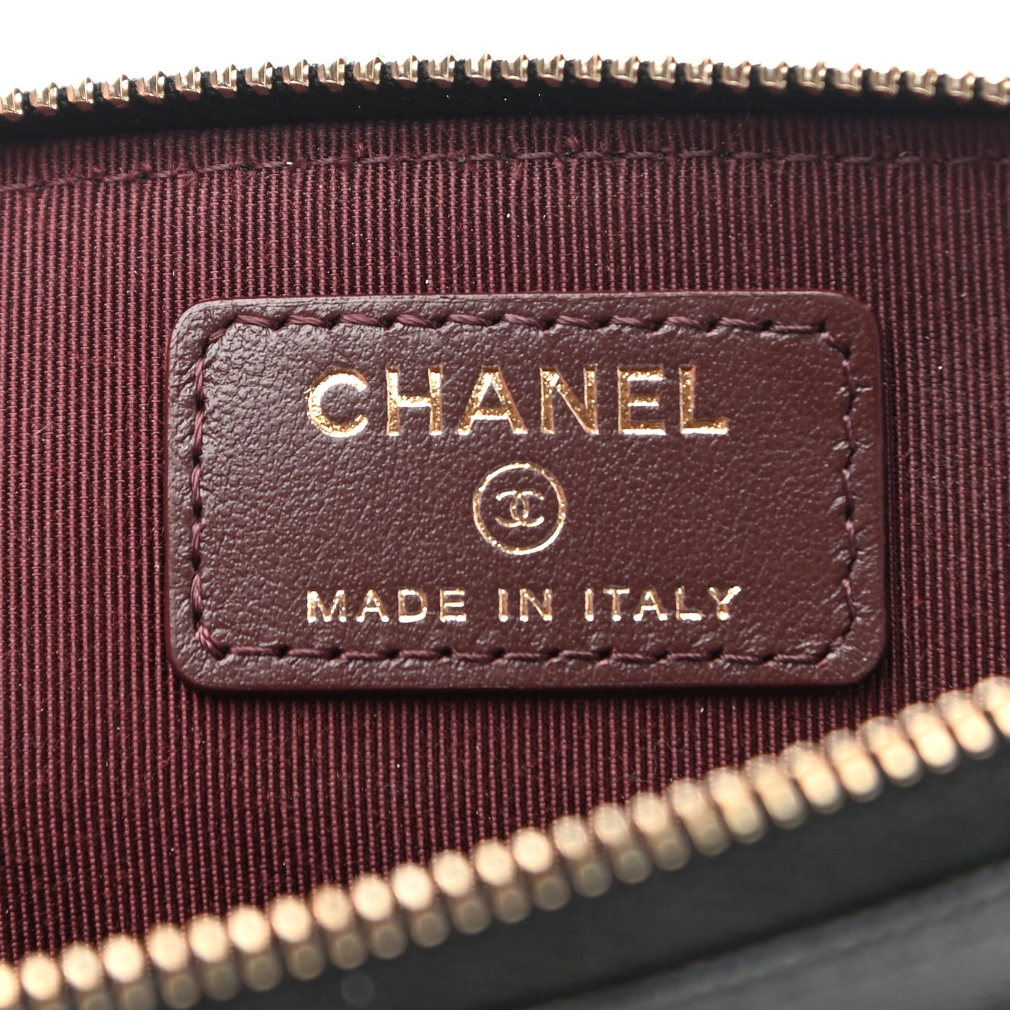 Caviar Quilted Zip Card Holder Wallet Black