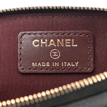 Chanel Caviar Quilted Zip Card Holder Wallet Black 6 of 7