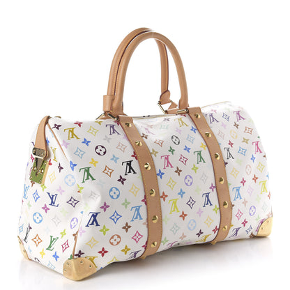 Louis Vuitton Monogram Multicolor Keepall 45 White 2 of 8