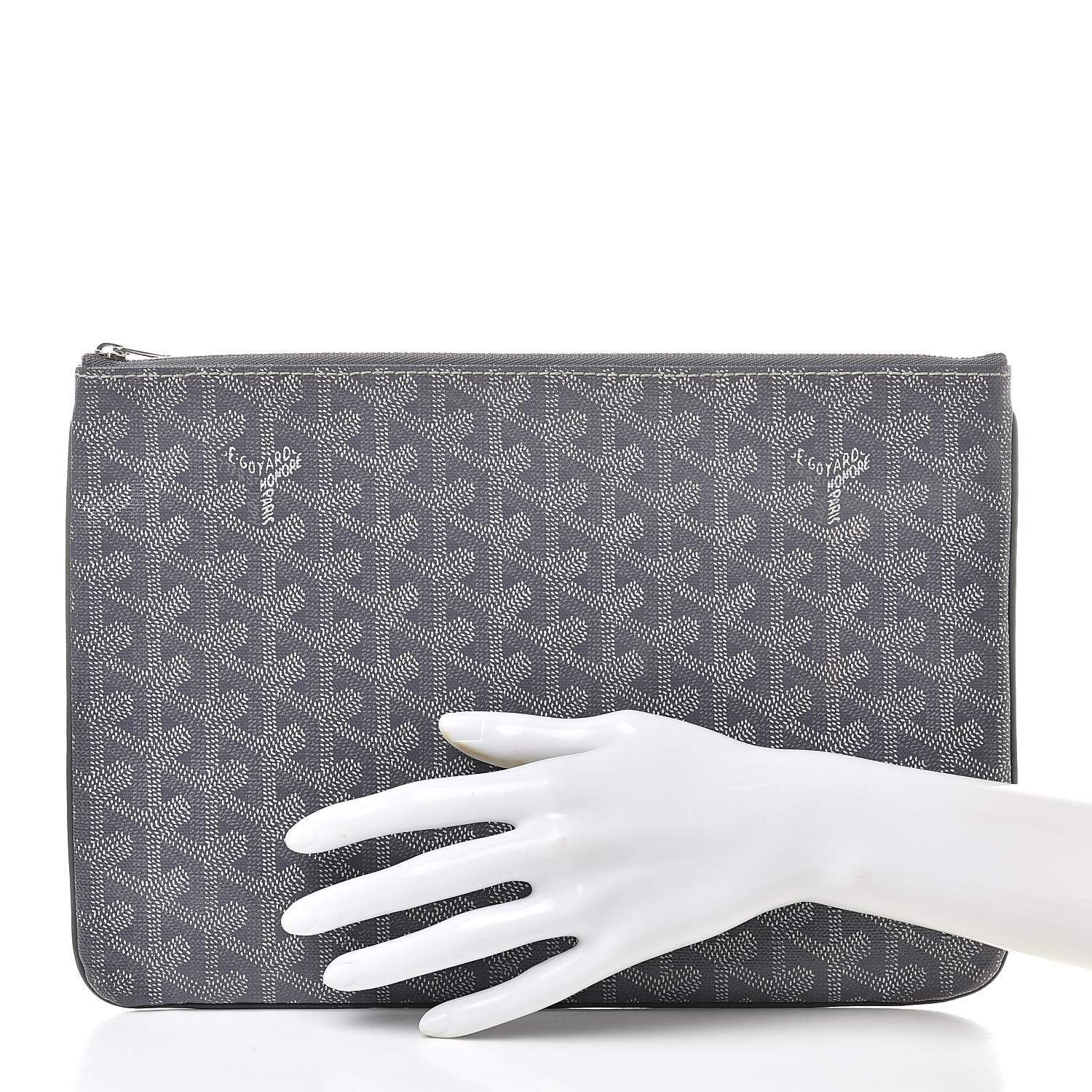 Goyard Goyardine Senat Pochette MM Grey 2 of 9