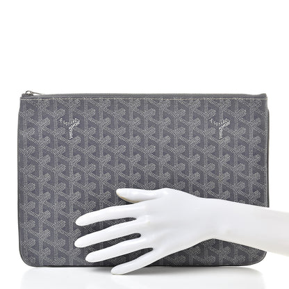 Goyard Goyardine Senat Pochette MM Grey 2 of 9