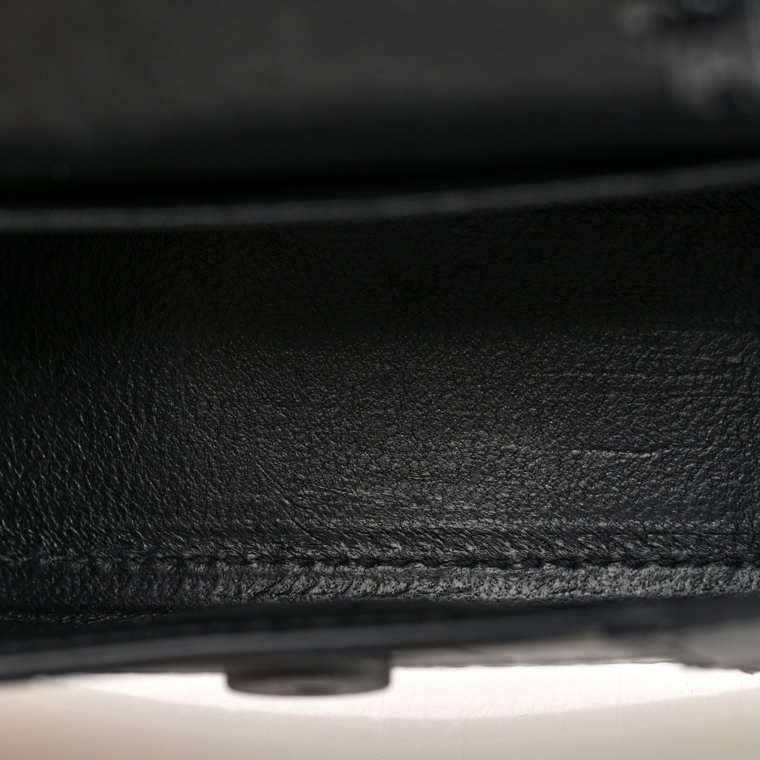 Balenciaga Shiny Calfskin Monochrome Crocodile Embossed Hourglass Top Handle Bag Mini Black 5 of 9