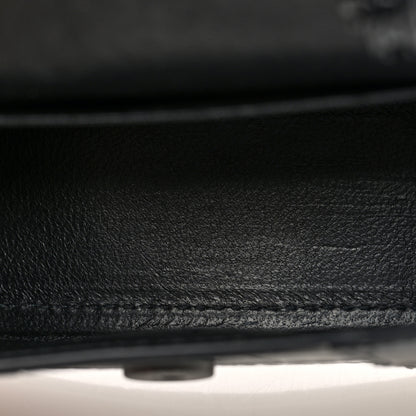 Balenciaga Shiny Calfskin Monochrome Crocodile Embossed Hourglass Top Handle Bag Mini Black 5 of 9