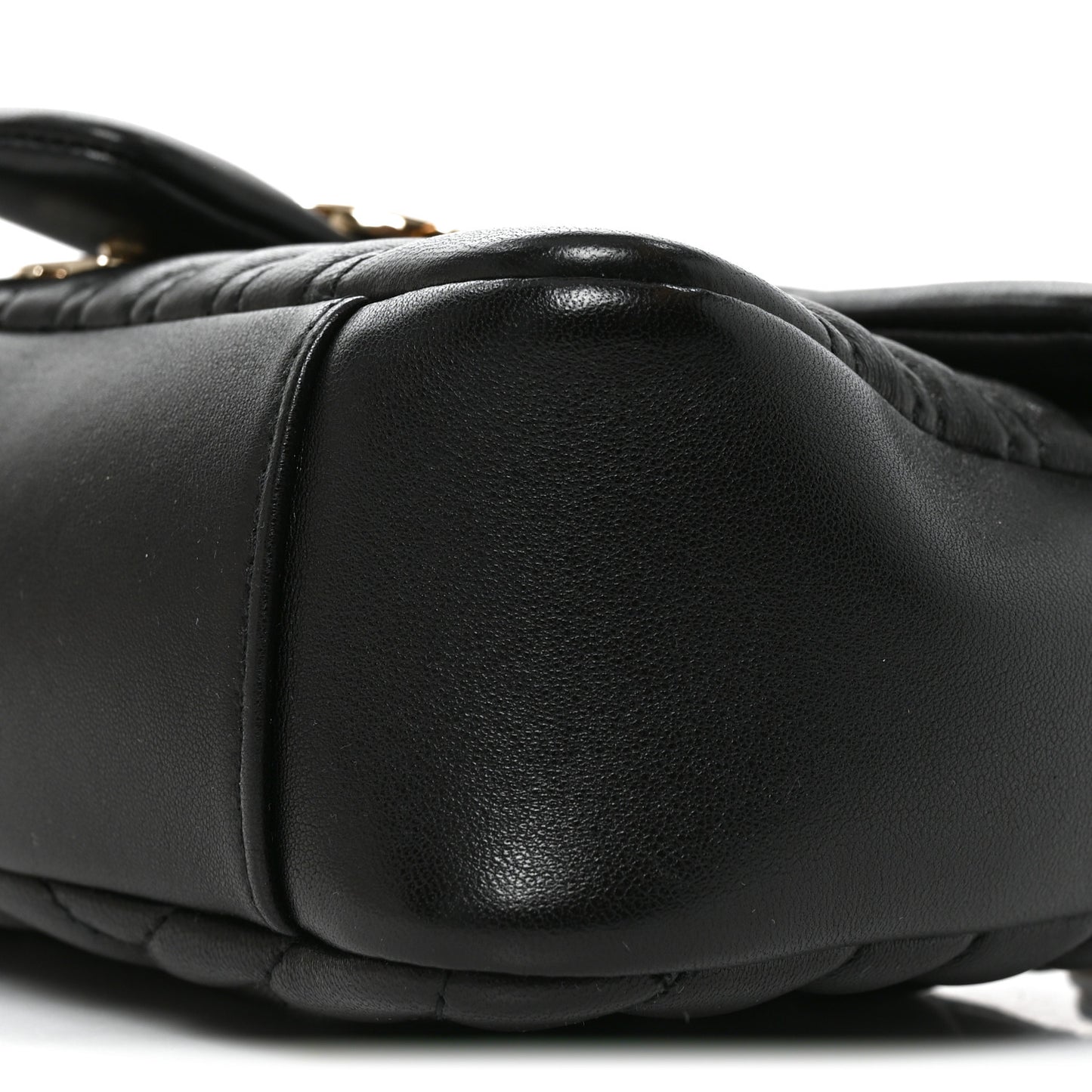 Lambskin Matelasse Medium GG Marmont Shoulder Bag Black
