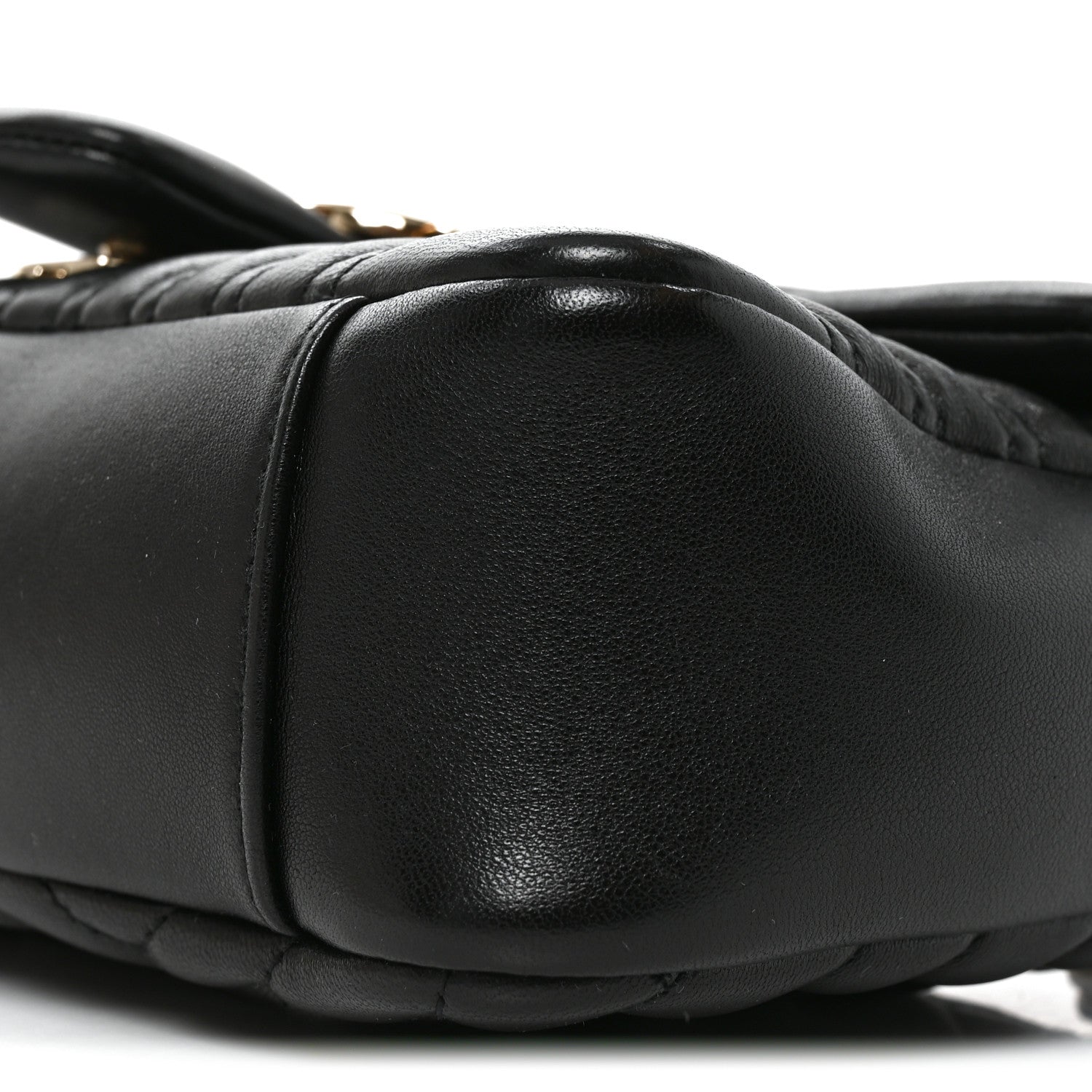 Gucci Lambskin Matelasse Medium GG Marmont Shoulder Bag Black 9 of 9