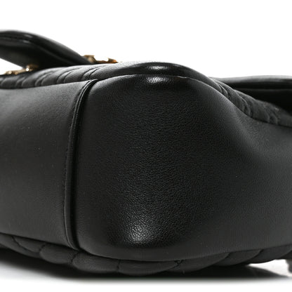 Gucci Lambskin Matelasse Medium GG Marmont Shoulder Bag Black 9 of 9