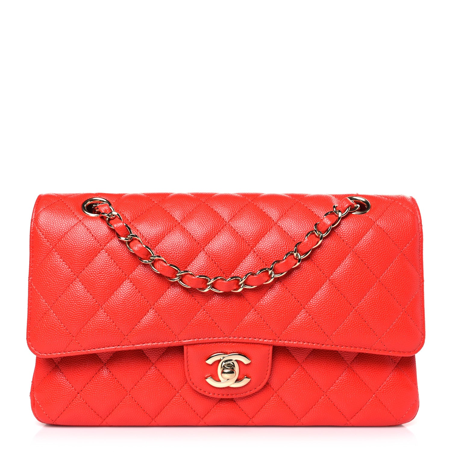 Chanel Caviar Quilted Medium Double Flap Red 1 of 11