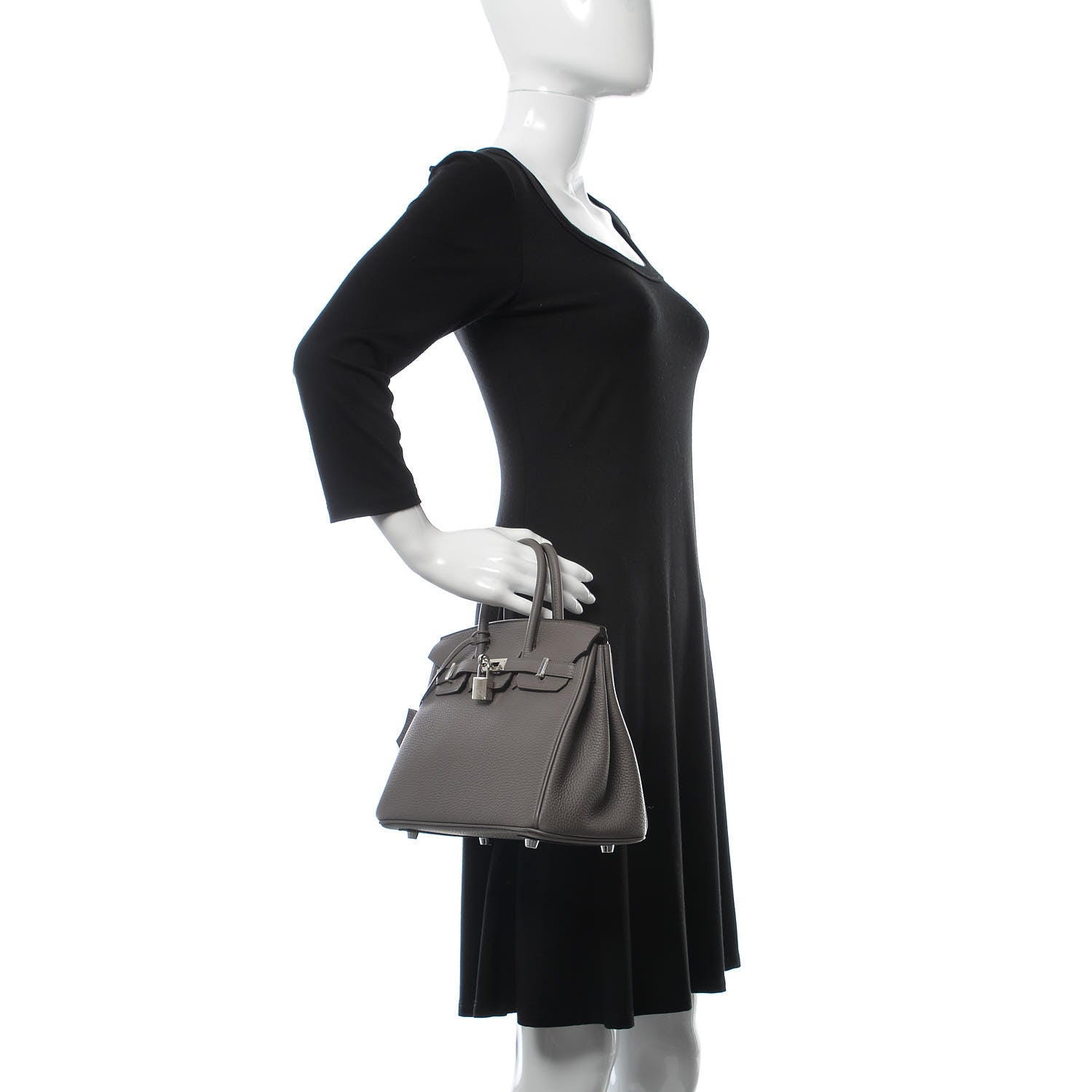 Hermes Togo Birkin 25 Etain 2 of 37