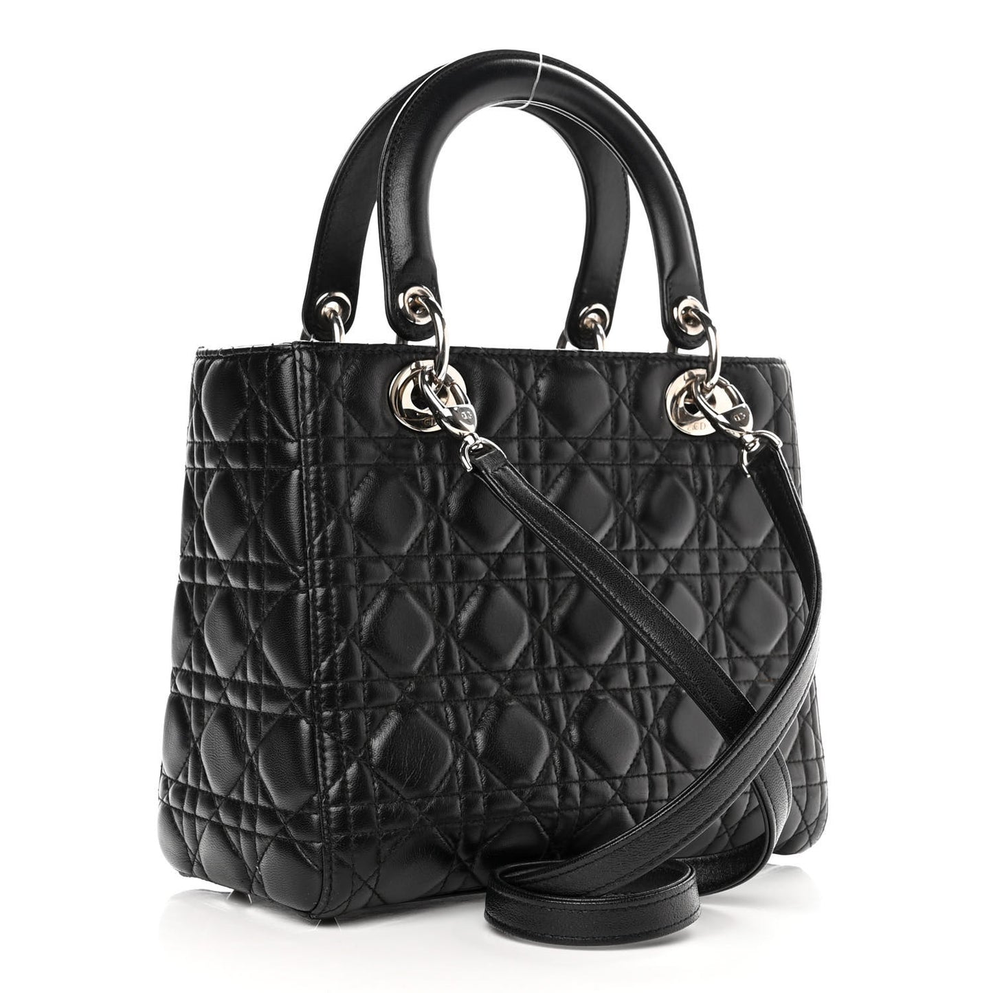 Lambskin Cannage Medium Lady Dior Black