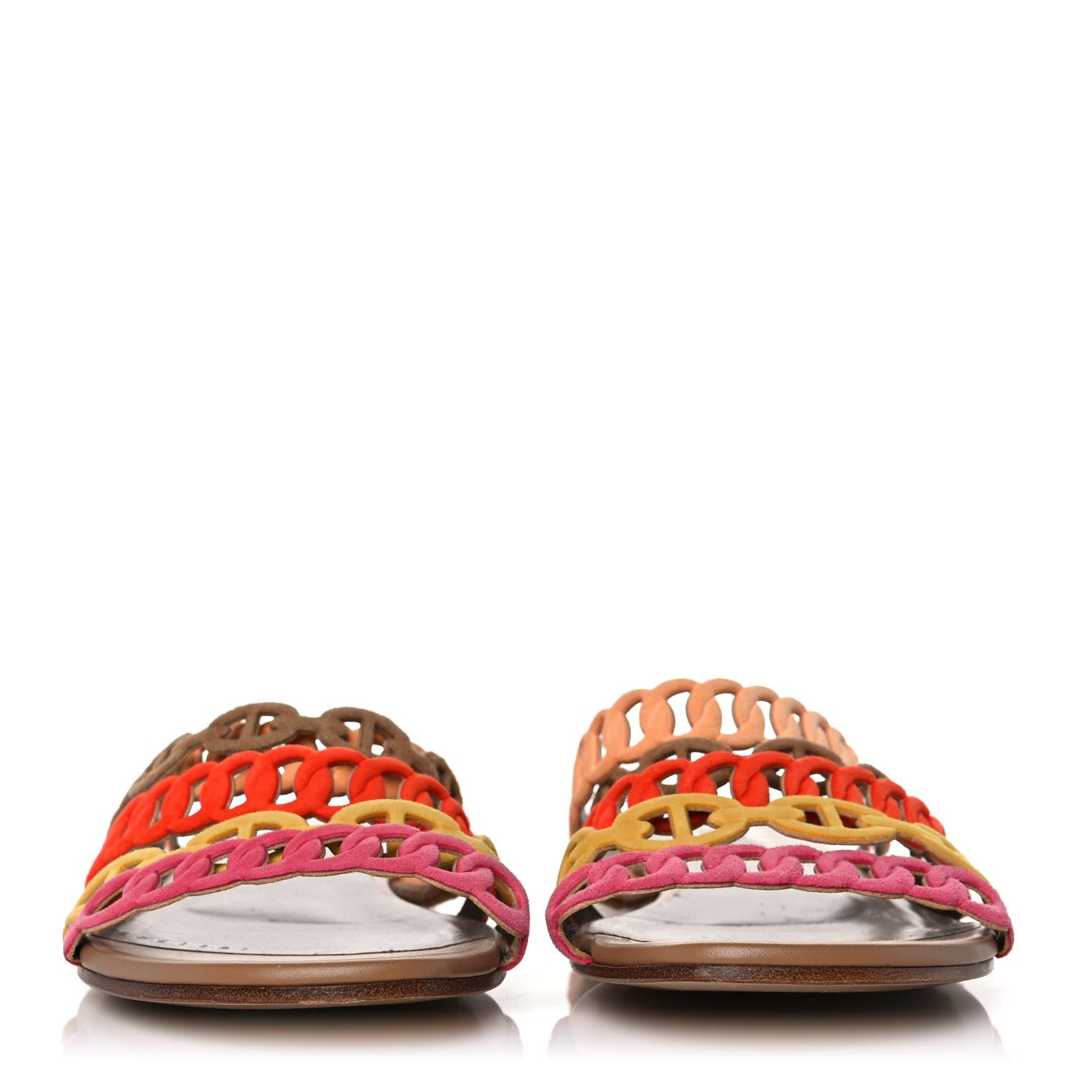 Hermes Suede Chaine d'Ancre Nude Sandals 36 2 of 9