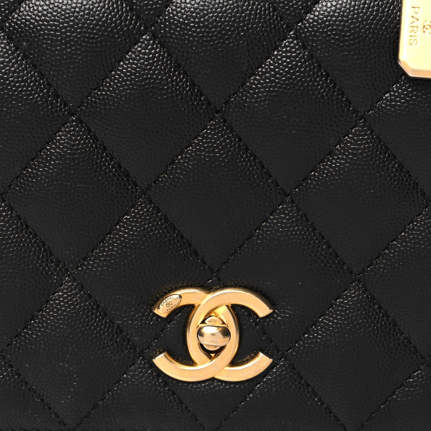 Chanel Caviar Quilted Mini Top Handle Flap Black 9 of 12