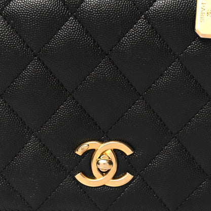 Chanel Caviar Quilted Mini Top Handle Flap Black 9 of 12