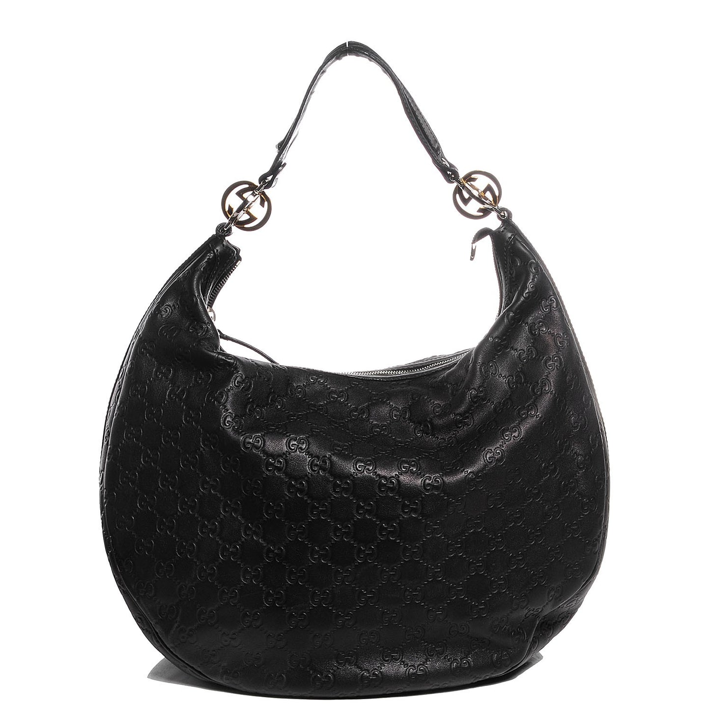 Guccissima GG Twins Large Hobo Black