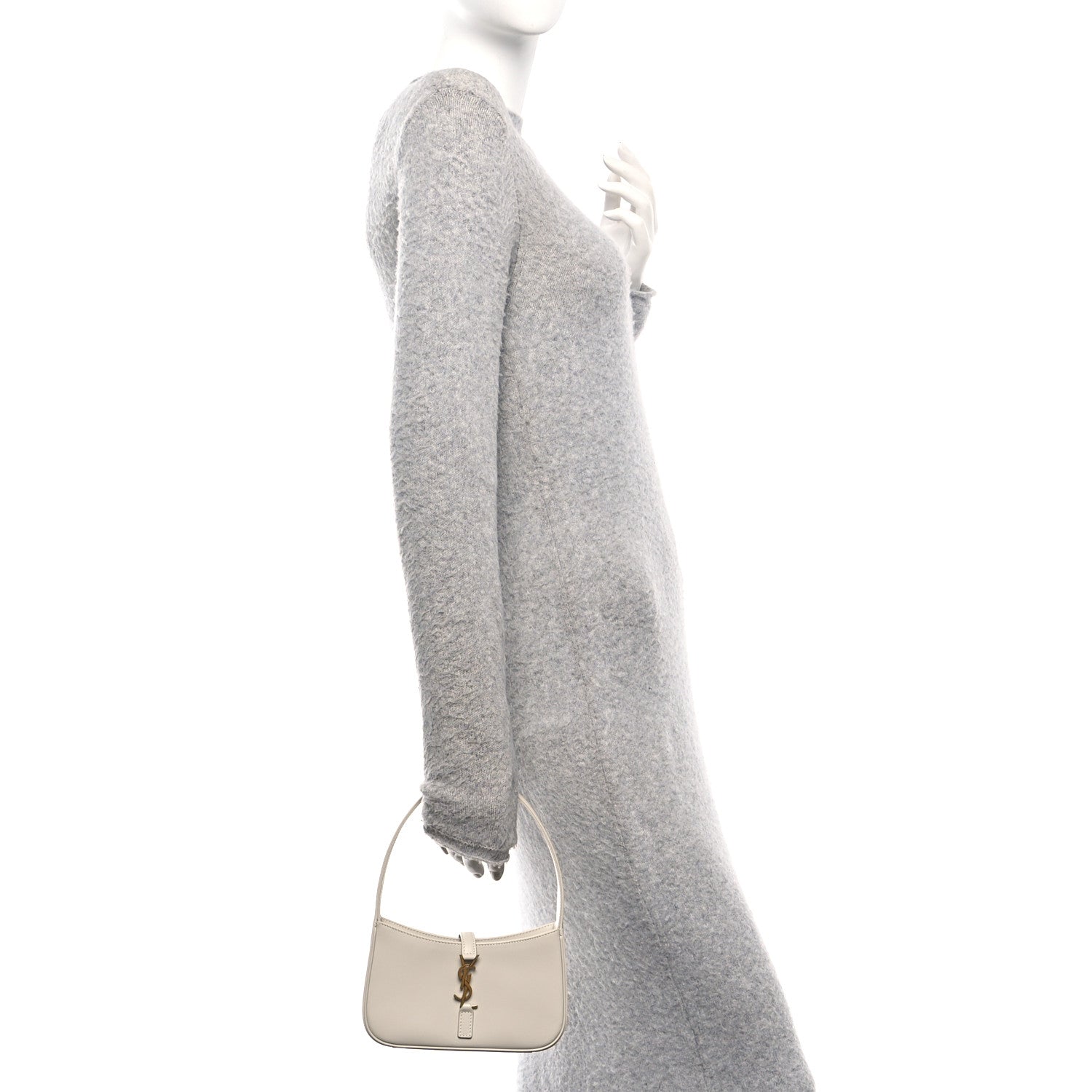Saint Laurent Smooth Calfskin Le 5 A 7 Mini Hobo Blanc Vintage 2 of 10