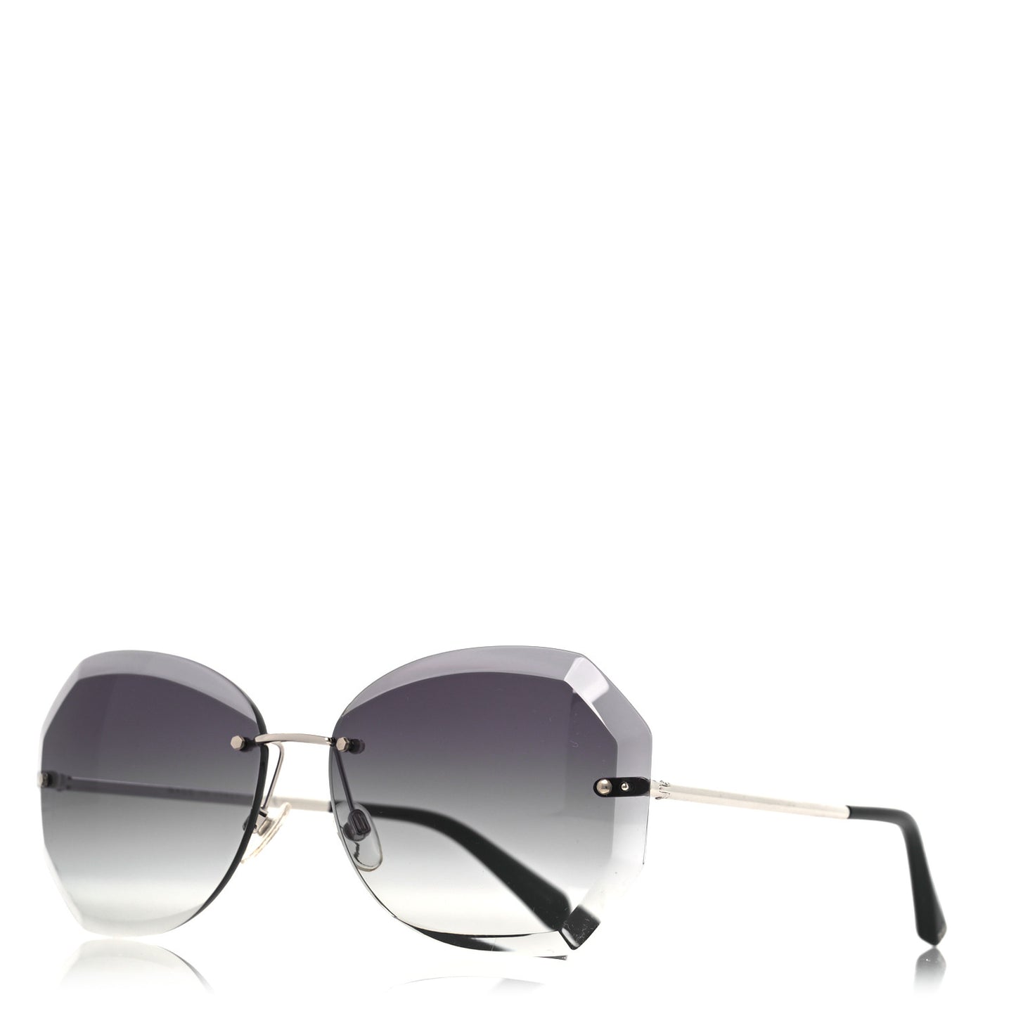 Metal Spring Round Sunglasses 4220 Silver