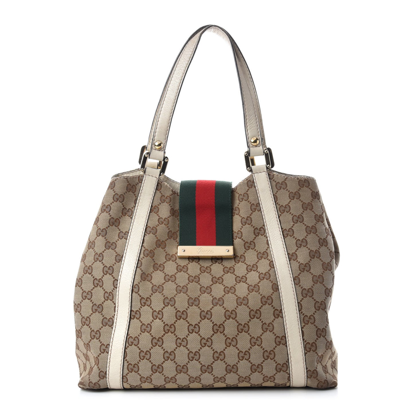 Monogram New Ladies Web Tote Off White