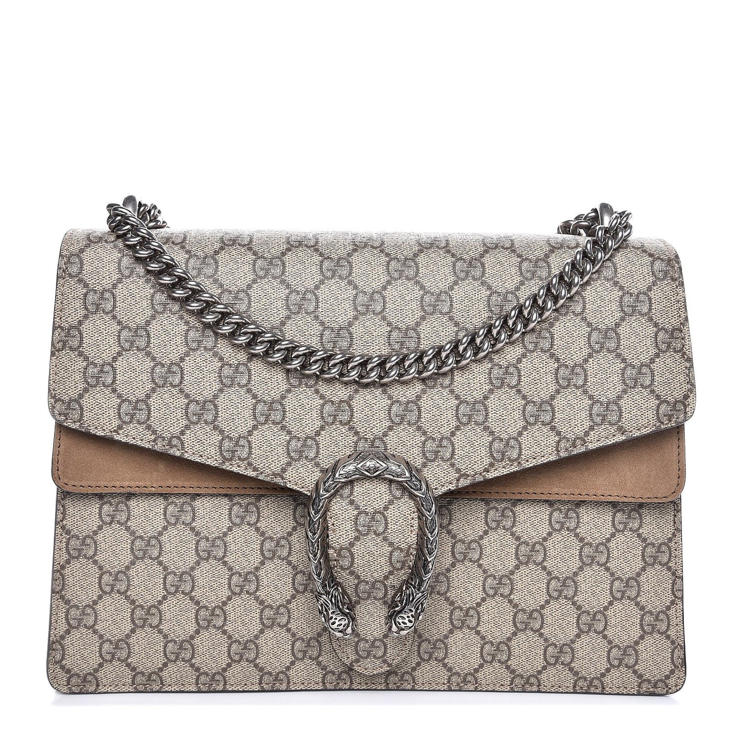 GG Supreme Monogram Medium Dionysus Shoulder Bag Taupe