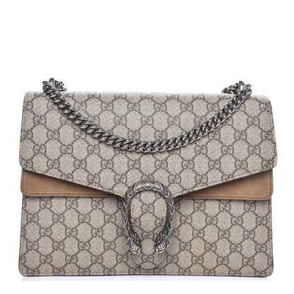 Gucci GG Supreme Monogram Medium Dionysus Shoulder Bag Taupe 1 of 10