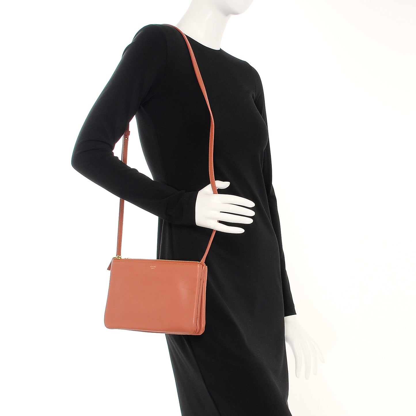 Lambskin Small Trio Crossbody Bag Lipstick