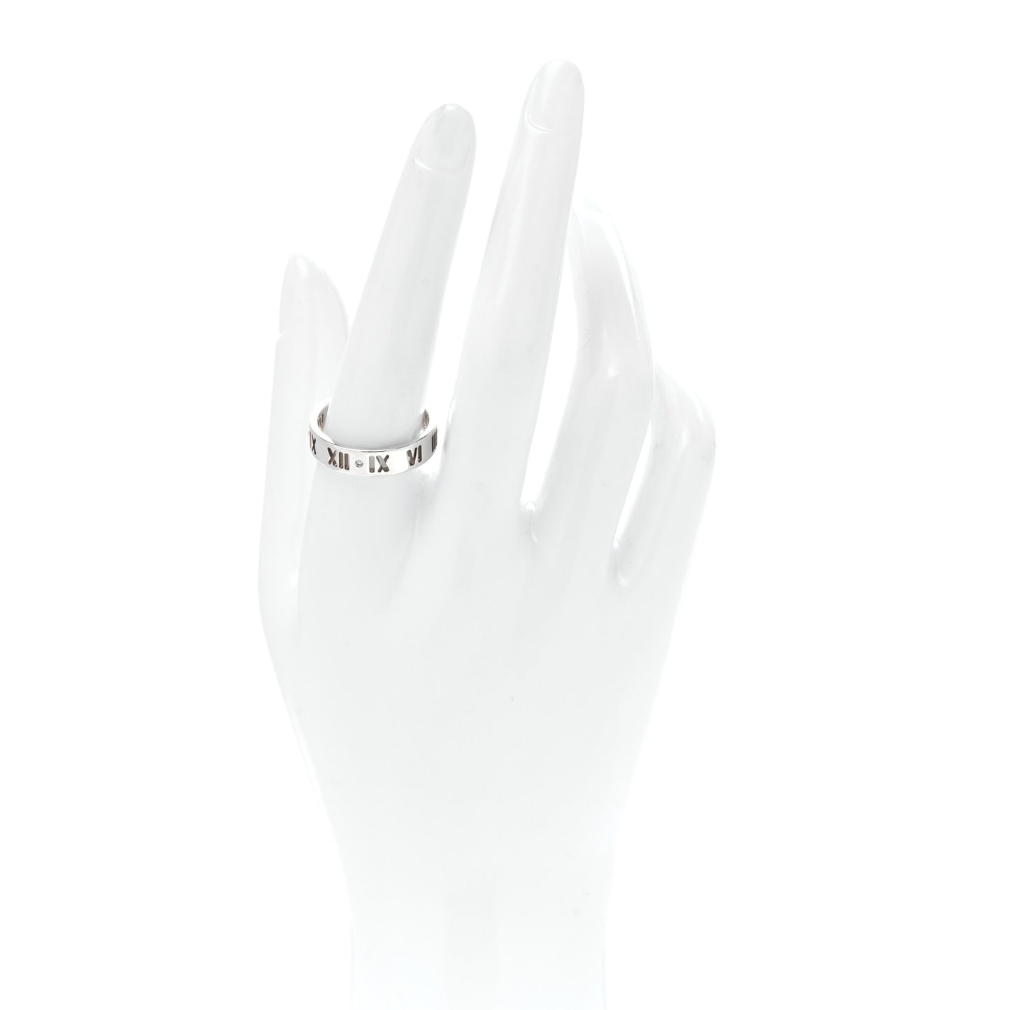 18K White Gold Diamond Atlas Pierced Ring
