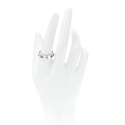 Tiffany 18K White Gold Diamond Atlas Pierced Ring 2 of 4
