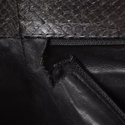 Chanel Python Executive Cerf Shopper Tote Black 8 of 8