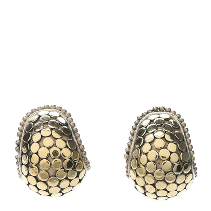 John Hardy Sterling Silver 18K Yellow Gold Buddha Belly Dot Earrings 1 of 6