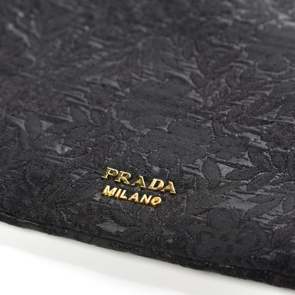 Prada Lace Embroidered Drawstring Pouch Black 7 of 7