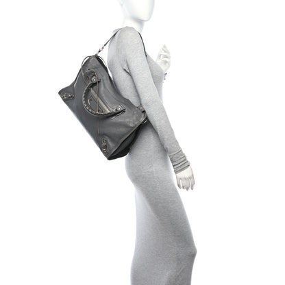 Balenciaga Chevre Silver Metallic Edge Hardware City Gris Acier 2 of 11