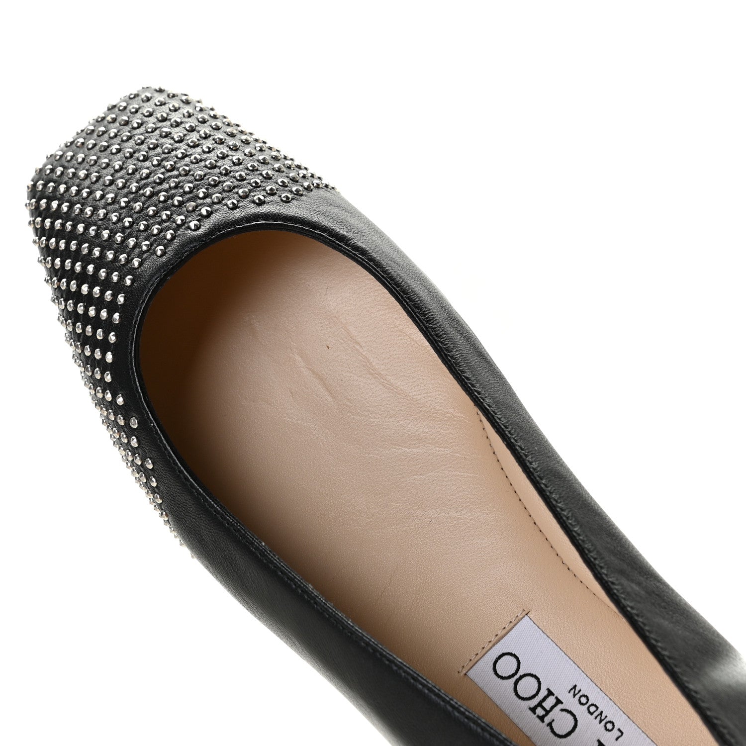 Jimmy Choo Nappa Studded Davia Flat 36 Black 5 of 6