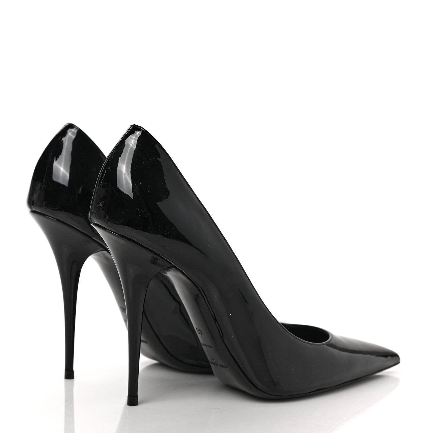 Saint Laurent Patent Instinct Pumps 40 Black 4 of 8